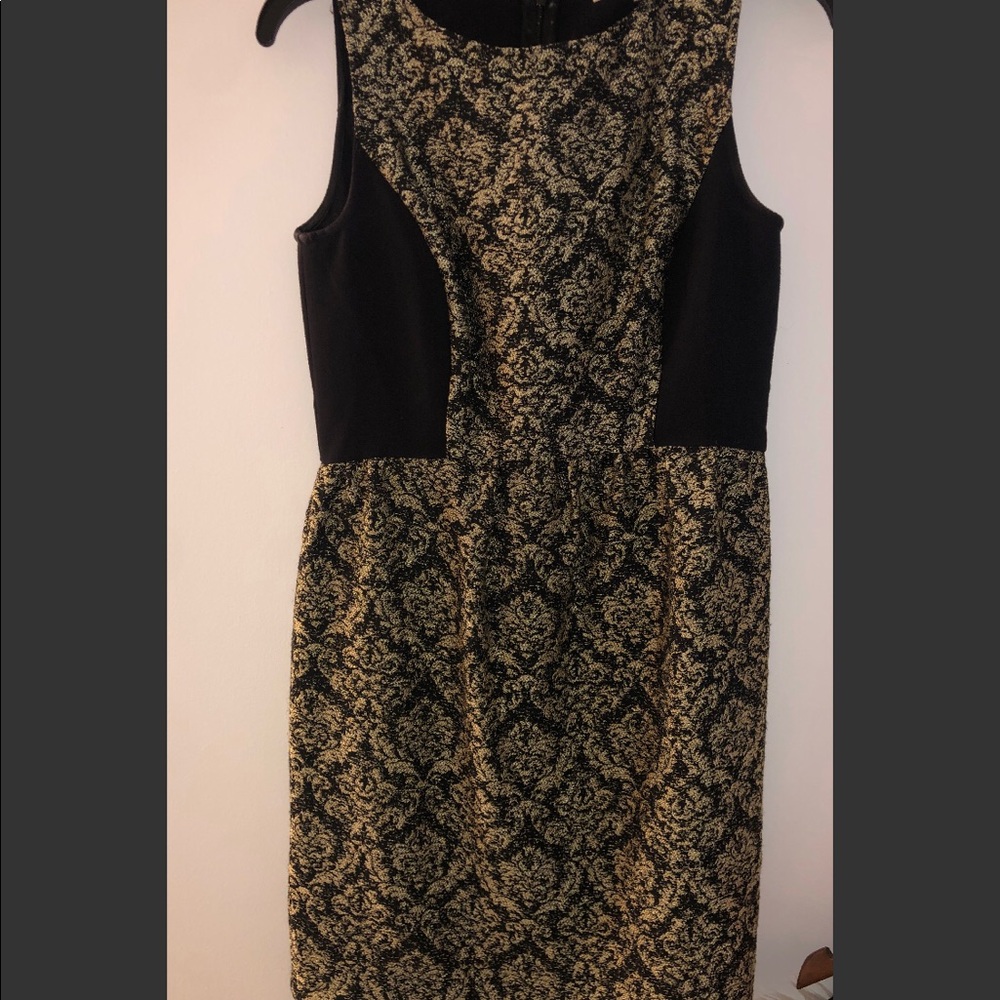 Beautiful gold and black jacquard dress